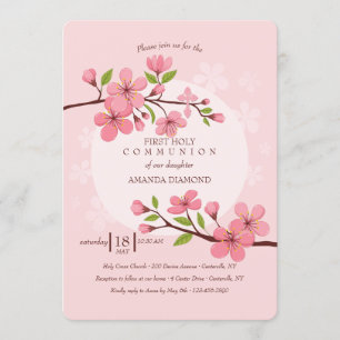 Convite Religioso para Flor de Cerejeira