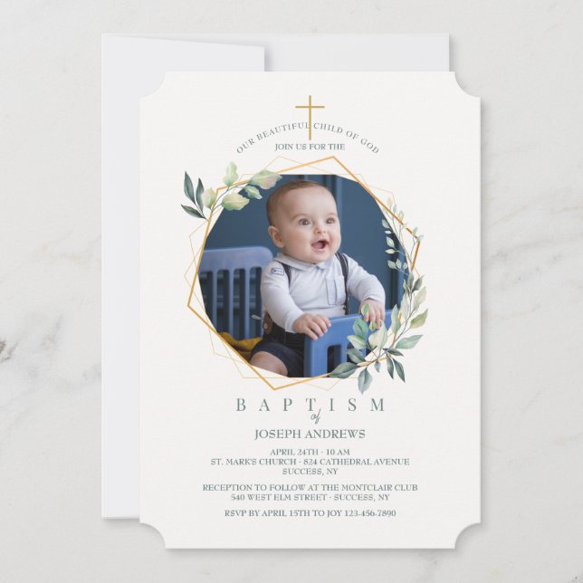 Convite Religioso para Fotografias Glórias Brilhan (Frente)