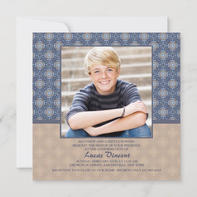 Convite Religioso para Fotos Justo (Frente)