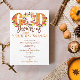 Convite Religious Thanksgiving Dinner Faith Bible Quote