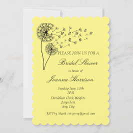 Convite Relógio de Dandelion Personalizado com Borboletas