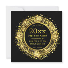 Relógio de Véspera de Ano Novo Confetti