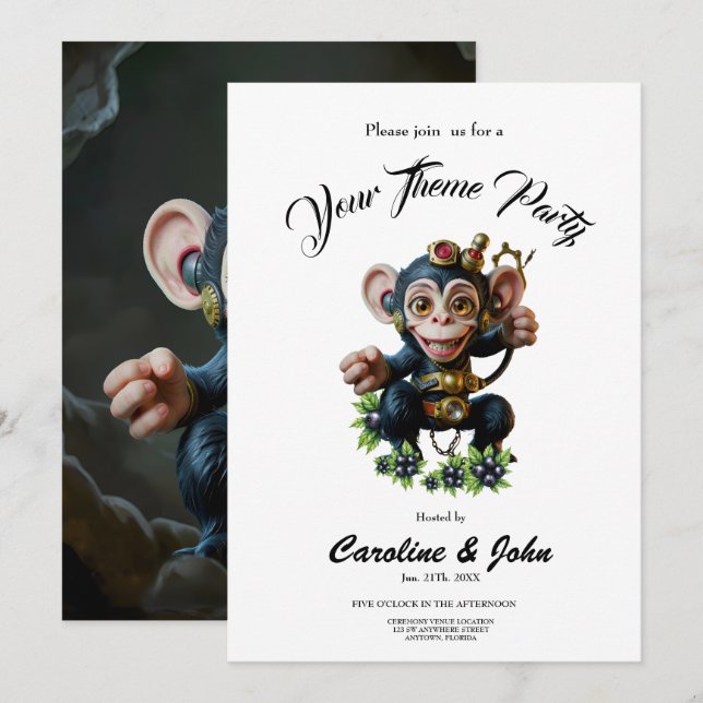 Convite Relógio Guardião da Caverna – O Macaco Sussurrante (Frente/Verso)