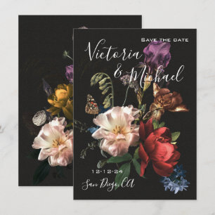 Convite Rembrandt Floral Save the Date Casamento