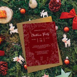 Convite rena de Natal brincalhona & Botânicos de Inverno -