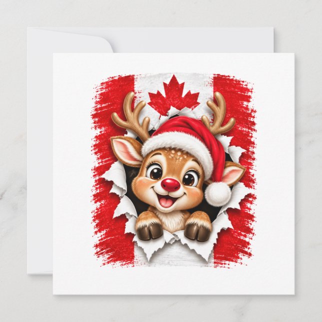 Convite Rena de Natal Canadense (Frente)