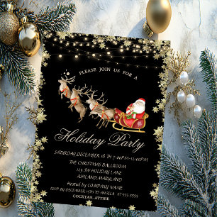 Convite Renascença Trenos Veados Papai Noel Estrelas