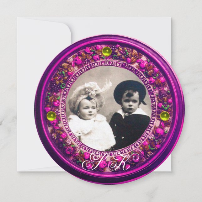 CONVITE RENASCIMENTO FLORENTINO FLORAL, FRUTAS ROSAS MONOG (Frente)