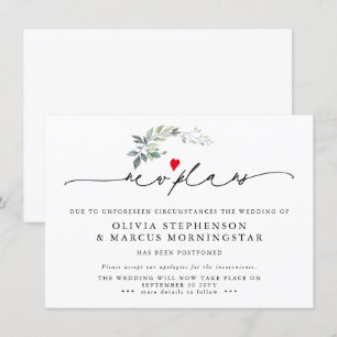 Convite Rendimento Moderno Adiou Novos Planos de Evento