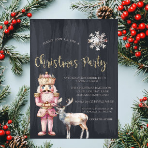 Convite Renindeer Soldado de Chocolate,Floco de Neve Natal