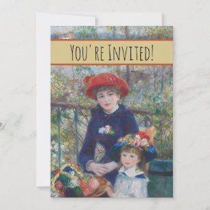 Convite Renoir Duas Irmãs Varanda Impressionismo Francês