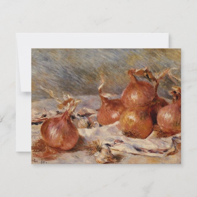 Convite Renoir's Still Life with Onions (1881) (Frente)