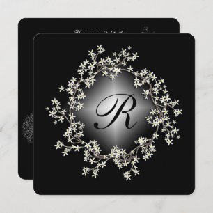 Convite renovação da proa floral iluminada