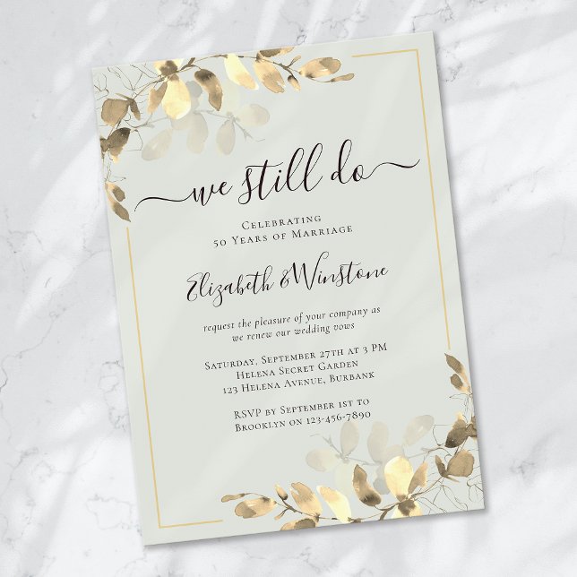 Convite Renovação da Vinha Verde Eucalyptus Sage (Criador carregado)