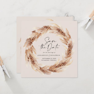 Convite Renovação de casamento de erva natural dos pampa