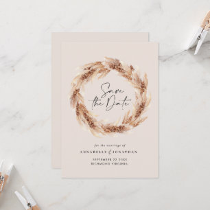 Convite Renovação de casamento de erva natural dos pampa