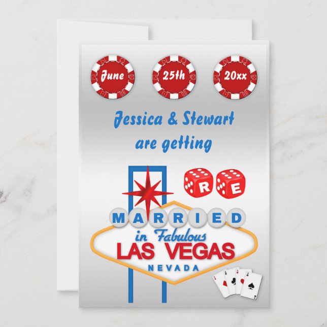 Convite Renovação de Las Vegas de votos de casamento (Frente)