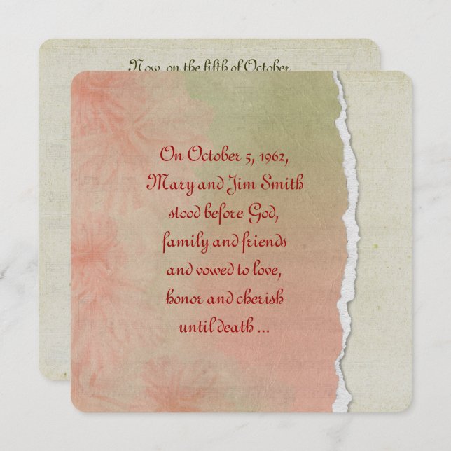 Convite Renovação de Velas de Papel Torn (Frente/Verso)