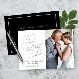 Convite Renovação de Voto de Aniversário de Casamento Chic