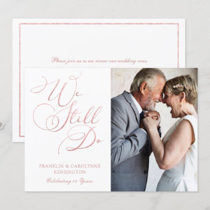 Convite Renovação de Voto de Casamento e Aniversário de No