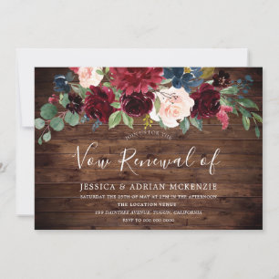 Convite Renovação de Voto de Casamento em Madeira de Celei