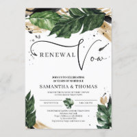 Renovação de votos boho tropical folhas dourado pr