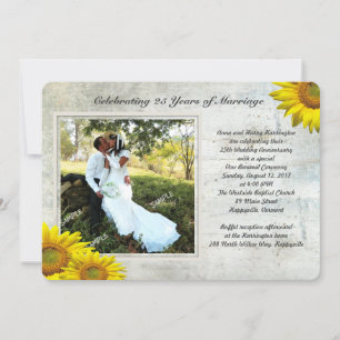 Convite Renovação de Votos de Casamento com Foto Grunge de