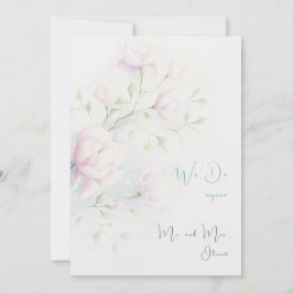 Convite Renovação de Votos de Magnólia Rosa 10 anos