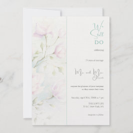 Convite Renovação de Votos de Magnólia Rosa 25 anos