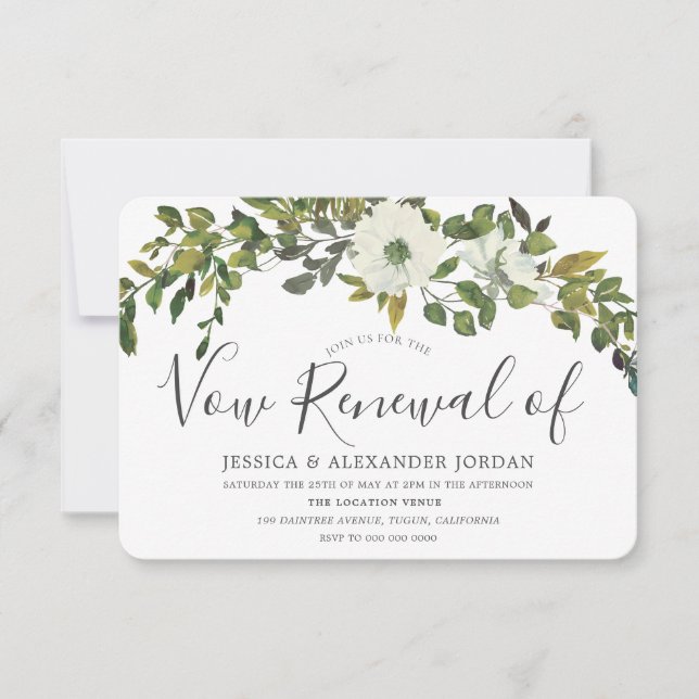 Convite Renovação de Votos Rústicos do País da Folha Verde (Frente)