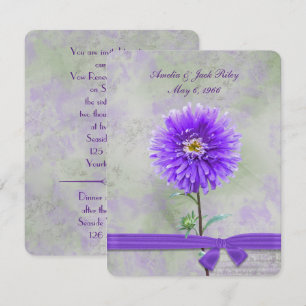 Convite Renovação de Vow de Casamento de Dahlia Roxo