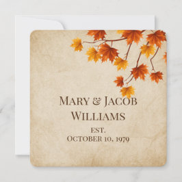 Convite Renovação de Vow de Casamento de outono