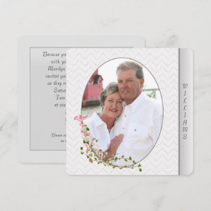 Convite Renovação de vow de quadro fotográfico gravado 