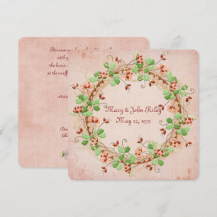 Convite Renovação de Vow do Wreath de Casamento