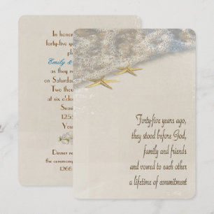 Convite Renovação de Vow Starfish por 45 anos