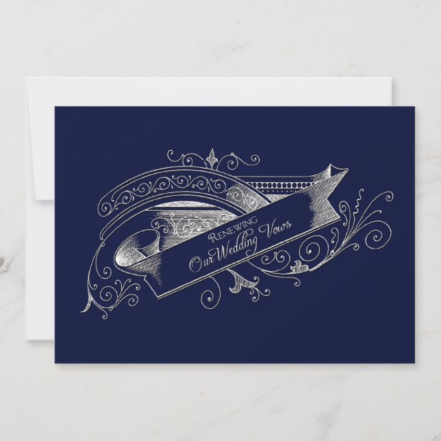 CONVITE RENOVAÇÃO DE VOWS DE CASAMENTO - MARINHO AZUL (Frente)