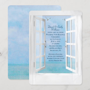 Convite Renovação do vício de casamento da Janela de Ex