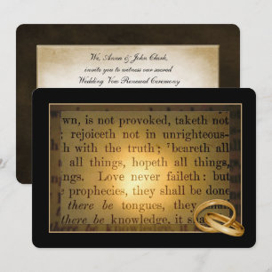 Convite Renovação do voto das alianças de casamento