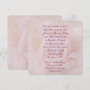 Convite Renovação do voto de casamento do rosa do rosa