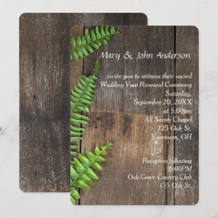 Convite renovação do voto de casamento na madeira russa