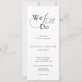 Convite Renovação do Vow Branco e Preto Shailene