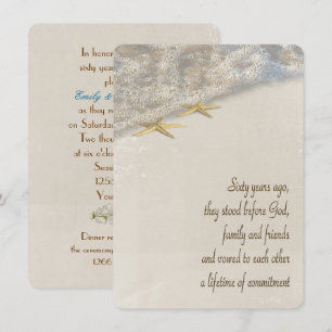 Convite renovação do Vow Starfish para 60º aniversário