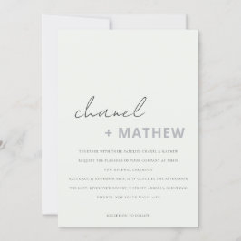 Convite Renovação mínima de script preto e branco moderno