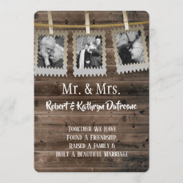 Convite Renovação Romântica de Velas com Fotos