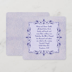Convite renovação roxa do voto de casamento do Victorian