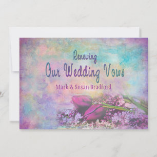 Convite Renovando Voos de Casamento - Elegância Floral de