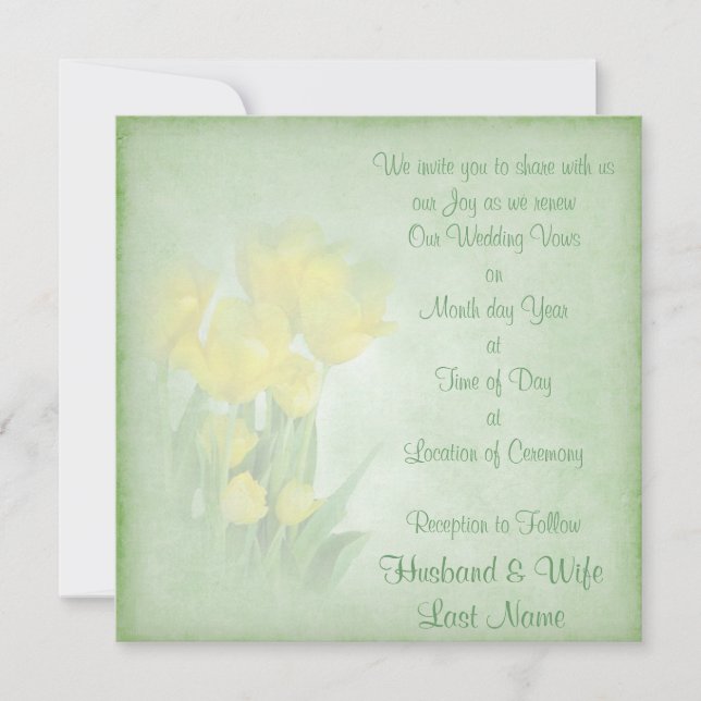 Convite Renove Vows de Casamentos (Frente)