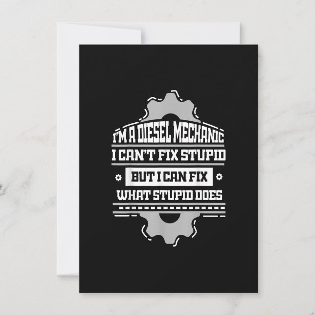 Convite Reparação de Caminhões Engraçados Engraçados Por C (Frente)