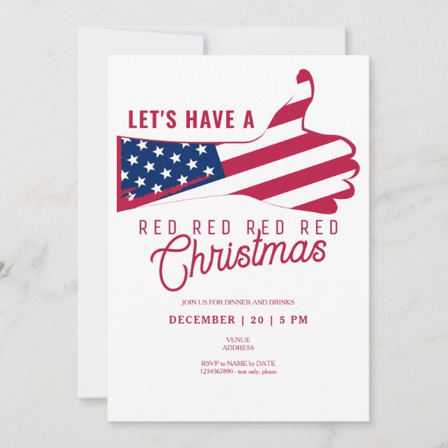 Convite Repórter Republicano tem um Natal Vermelho (Frente)