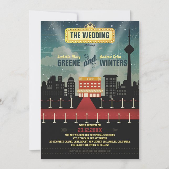 Convite Reproduzindo agora - Versão de Toronto (Frente)